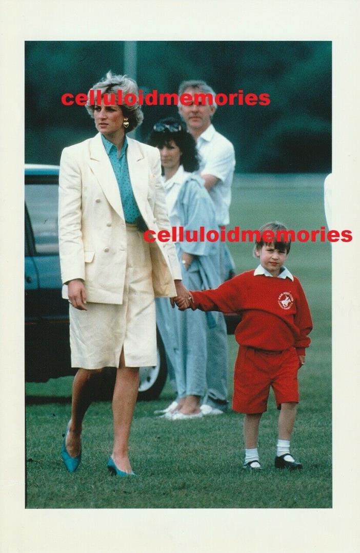 Original Press Photo Princess Diana William Polo with COA Peter C Bosari Archive