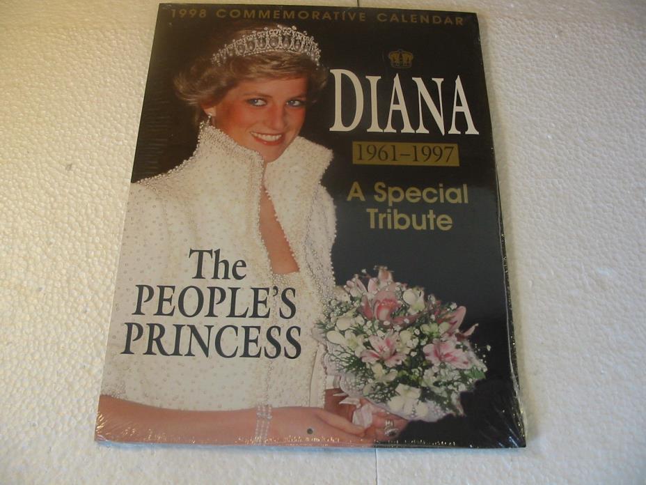 THE PEOPLES PRINCESS DIANA SPECIAL TRIBUTE CALENDAR 1998 SEALED NEW