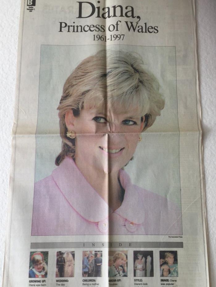 Diana Princess of Wales, Kansas City Star, September 7, 1997, 8-Page Section