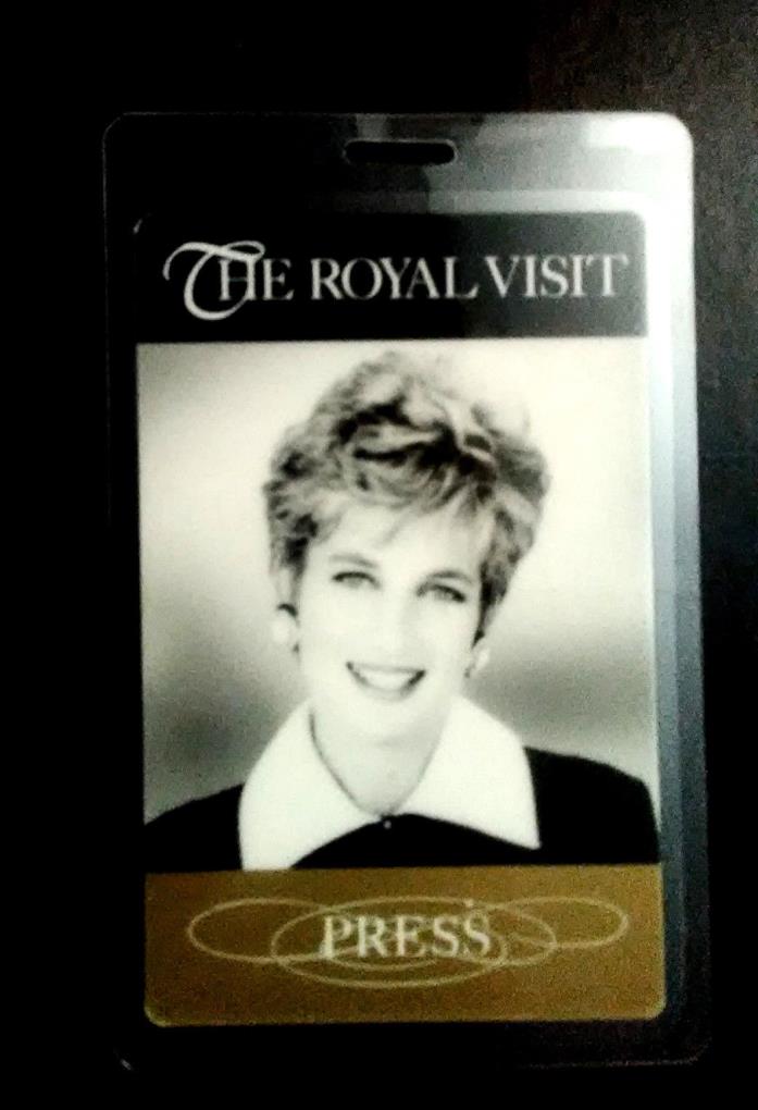 Princess Diana Press Pass Rare Otto Pass From Her Visit to Chicago in 1996