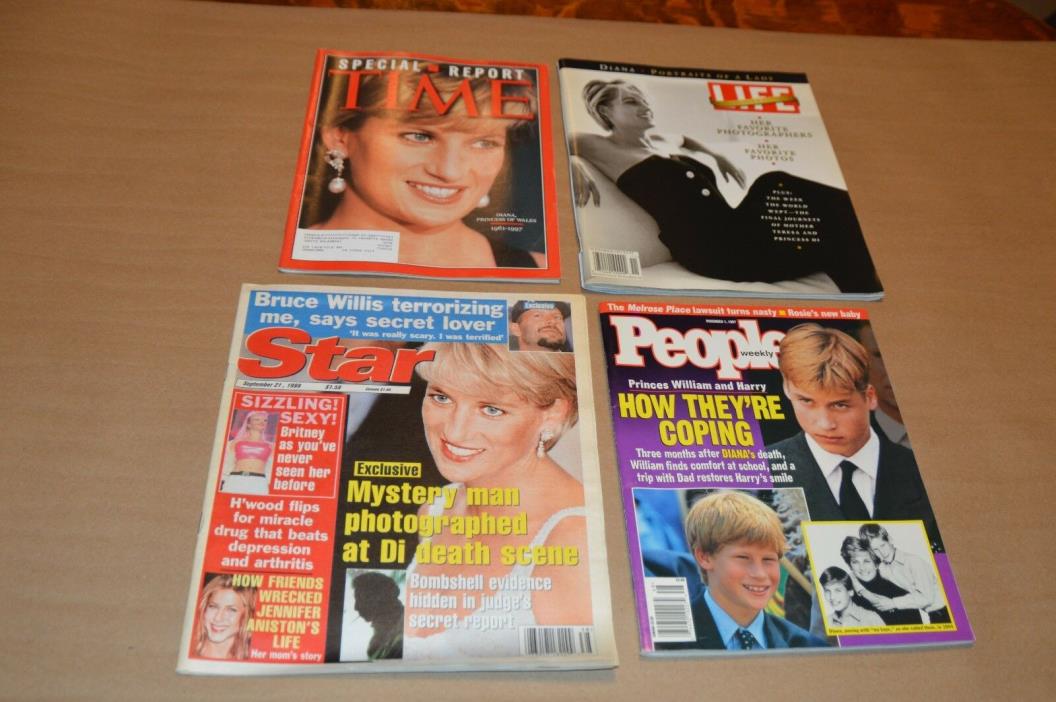 Princess Diana magazines + papers 3 Collectors magazines 1 Commemorative 12 tota