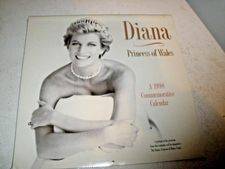NEW SEALED 1998 Commemorative Calendar Sealed Diana Princess Of Wales