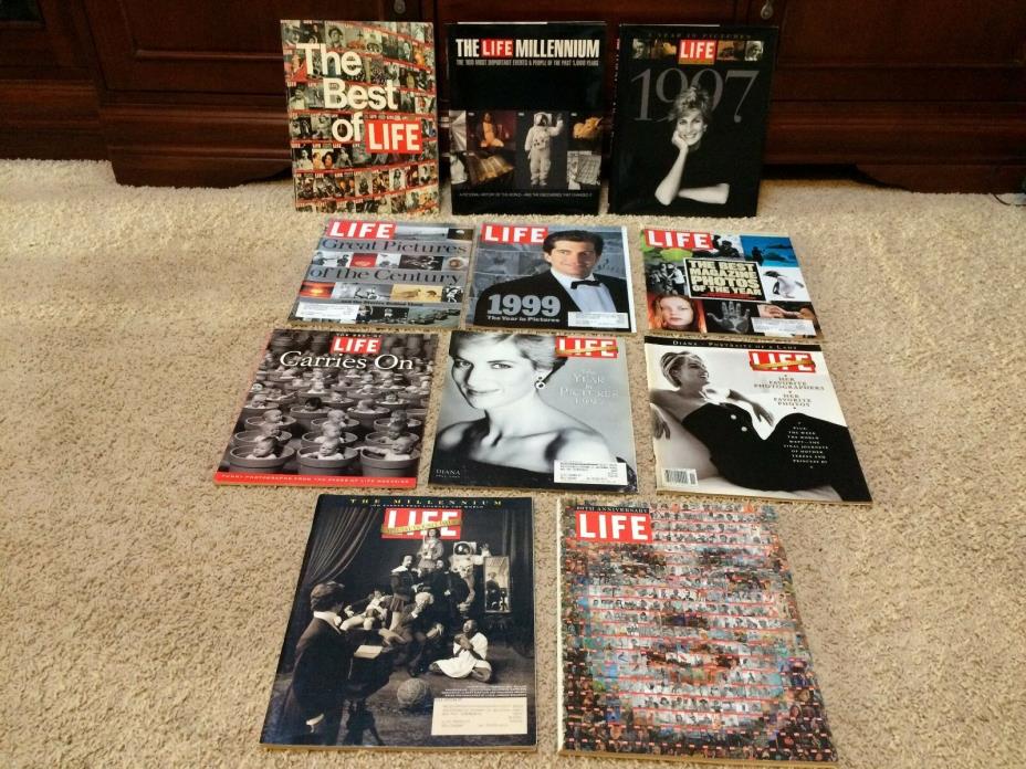 Life Magazines Books 1997-2000 Diana 60th Anniversary Millenium
