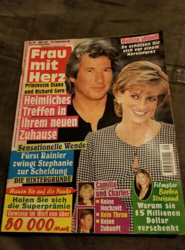 Princess Diana Article featured in Frau mit Herz SEPTEMBER  96 Magazine .. 39