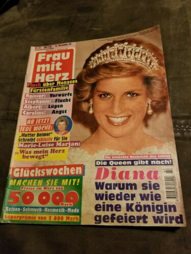 Princess Diana Article featured in Frau mit Herz NOVEMBER 96 Magazine .. 47