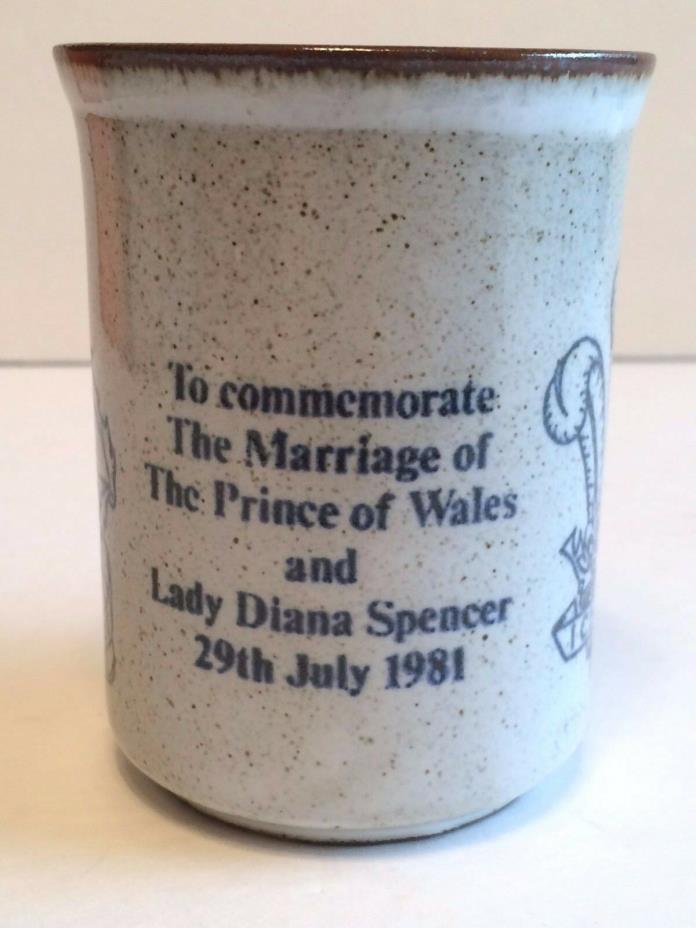 Dunoon Mug Diana & Charles Royal Wedding 1981 Commemorative Scotland - RARE
