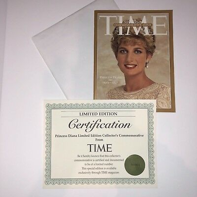 Princess Diana TIME Magazine Commemorative Collectors Limited Edition 1961-1997