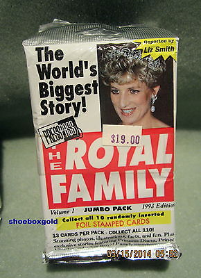 The Royal Family Factory Sealed Jumbo Pack - Queen Elizabeth, Princess Diana