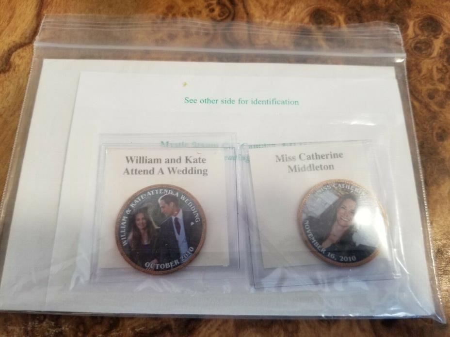 nice Lot Prince William and Kate embossed British Penny  coins - by Mystic