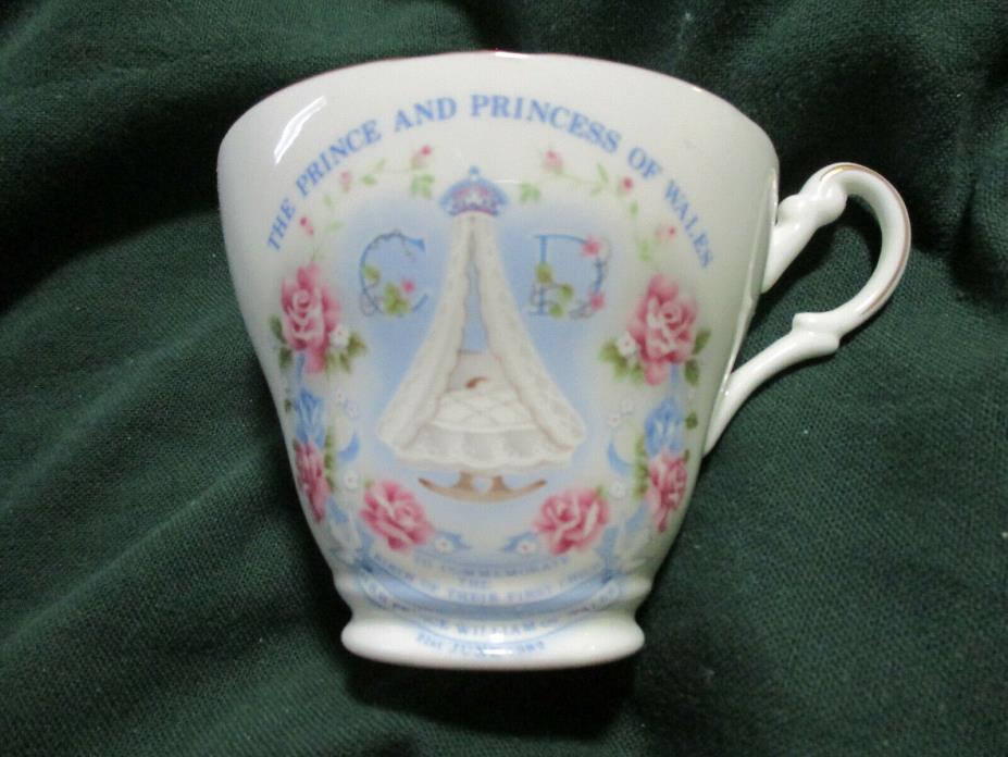 HRH Prince William birth tea cup/saucer,Argyle china,1982.