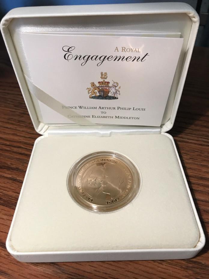 2010 Royal Engagement Silver Proof Gold-plated £5 Coin