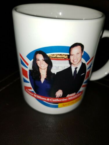 Prince William & Catherine Middleton Coffee Cup Mug White April 29 2011