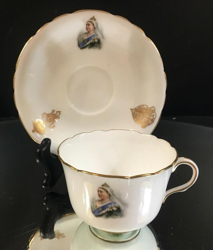 Queen Victoria--Diamond Jubilee--Royal Doulton--Cup and Saucer--Nice--Buy it Now