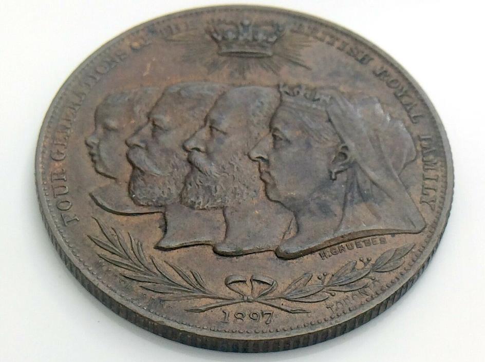 1897 Toronto Merchant Token Diamond Jubilee Coronation Queen Victoria I841