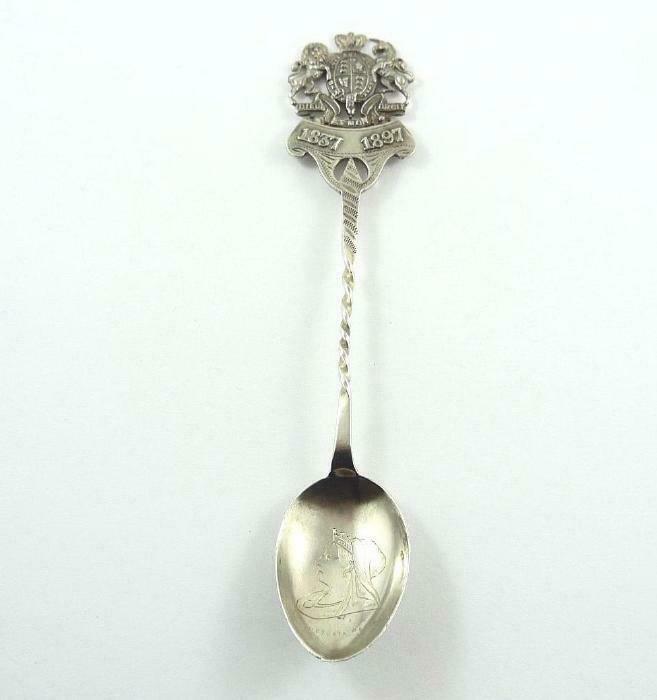 Antique Sterling Silver Queen Victoria 60th Jubilee Commemorative Spoon 1898-99