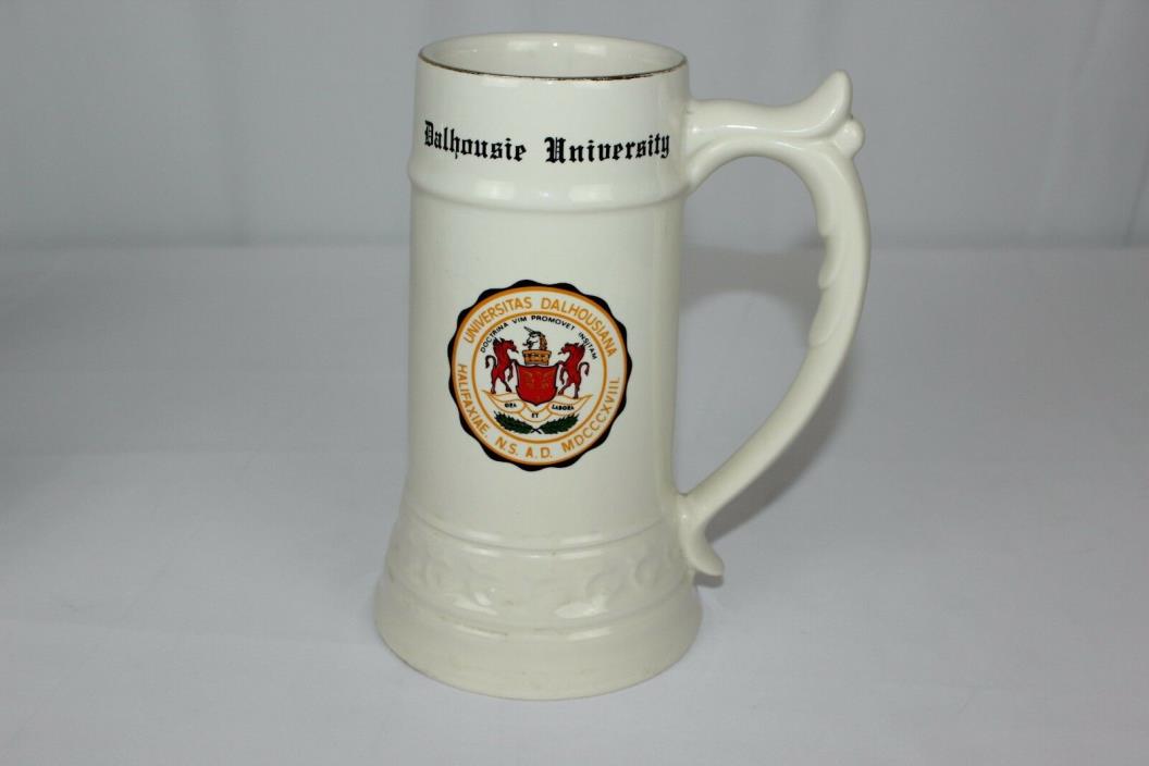 Large Ceramic Dalhousie University NS Nova Scotia Beer Stein Mug
