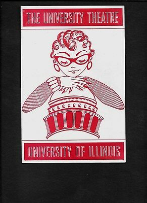 UNIVERSITY OF ILLINOIS -VINTAGE 1955 -UNIVERSITY THEATRE PROGRAM -BORN YESTERDAY