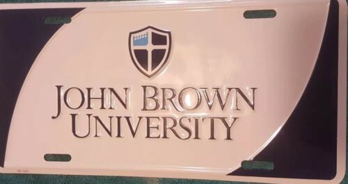 John Brown University Licence Plate,  Siloam Springs, AR New Metal