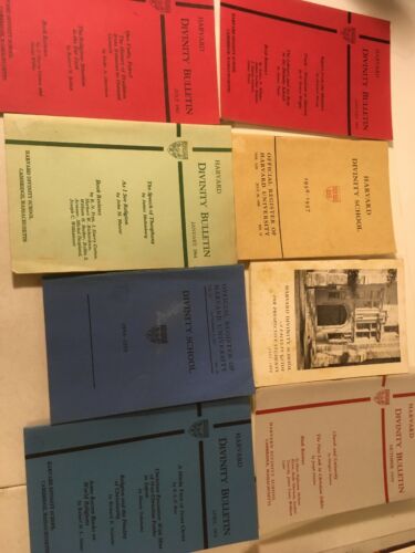 Harvard University Lot Of Divinity School Booklets 1954-1964