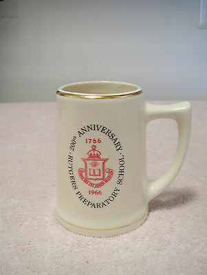 Vintage 1966 Rutgers Preparatory School New Jersey 200th  Year Anniversary Mug