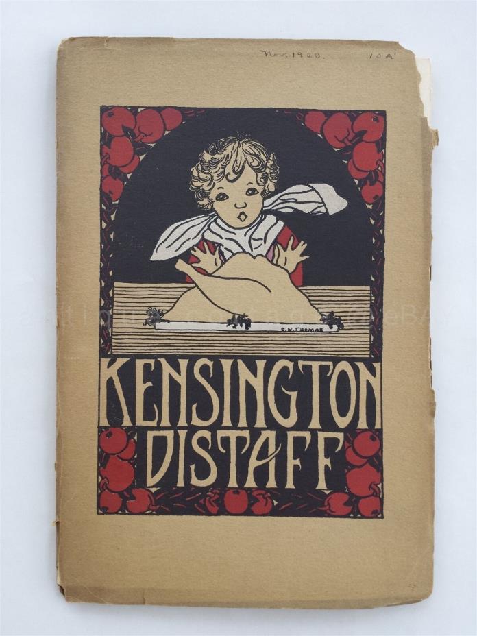 1923 NOV antique KENSINGTON pa GIRLS HIGH SCHOOL DISTAFF BOOK poetry story ad