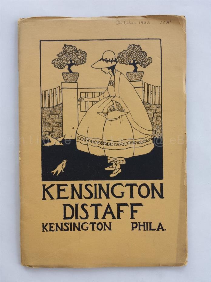 1923 OCT antique KENSINGTON pa GIRLS HIGH SCHOOL DISTAFF BOOK poetry story ad