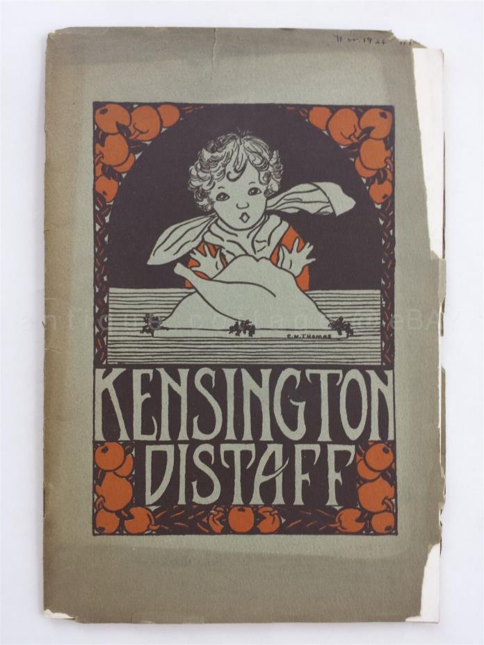 1924 NOV antique KENSINGTON pa GIRLS HIGH SCHOOL DISTAFF student literature