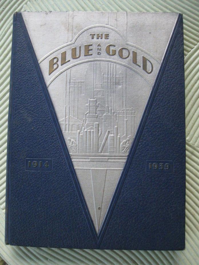 1939 Columbian High School Yearbook Annual Tiffin Ohio OH - Blue & Gold