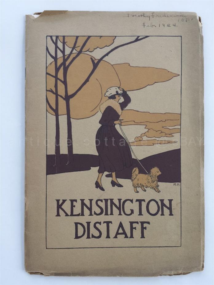 1924 FEB KENSINGTON pa GIRLS HIGH SCHOOL DISTAFF BOOK poetry story ads