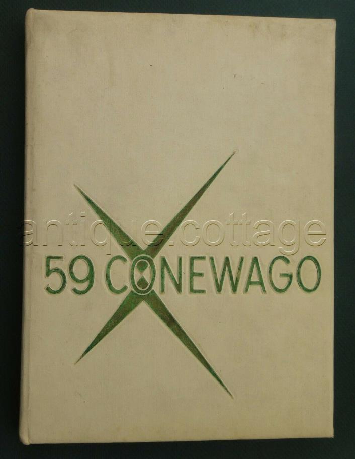 1959 CONESTOGA VALLEY HIGH SCHOOL YEARBOOK lancaster pa LINDA WELSH sig CONEWAGO