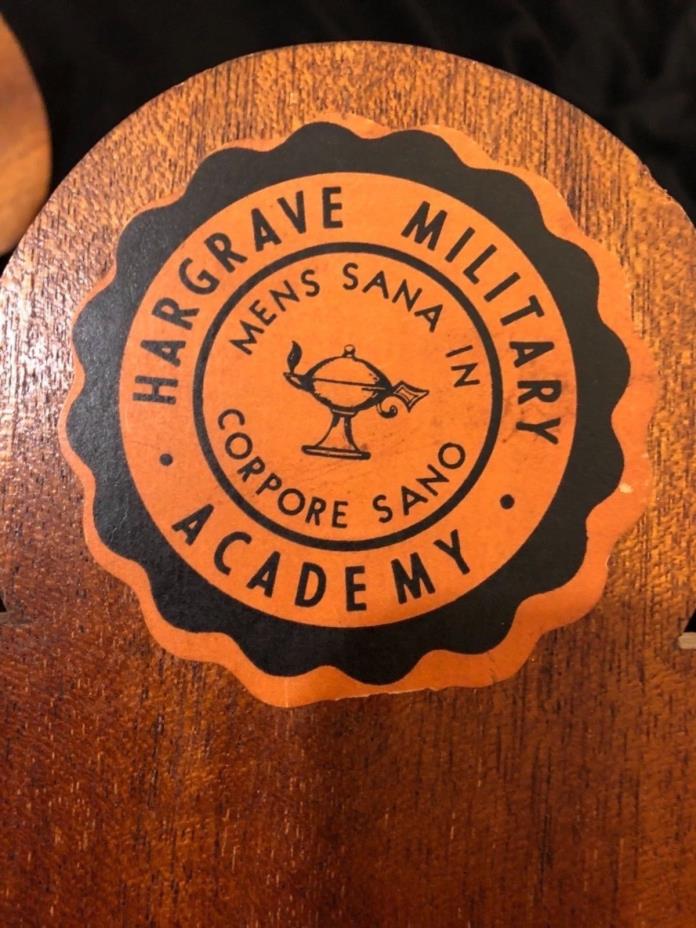 Vintage? Hargrave Military Academy Wooden bookends