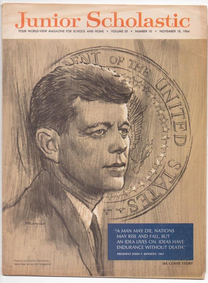 LAST LISTING: Junior Scholastic Magazine 11/18/1964, Jack Kennedy, Churchill