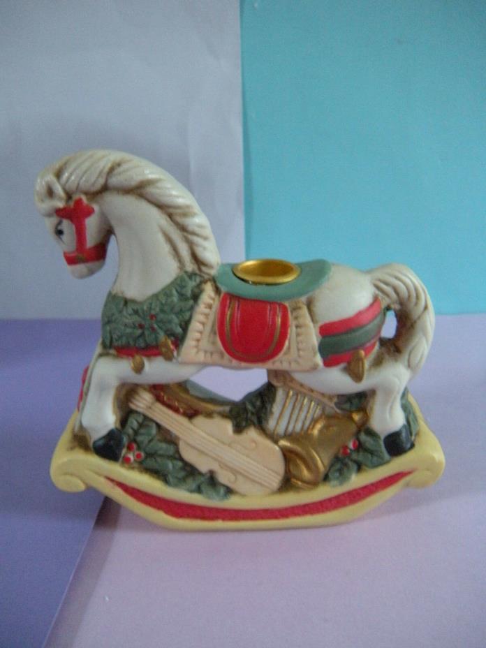 Rocking Horse Porcelain Candle Holder By Giftco, Inc. - new