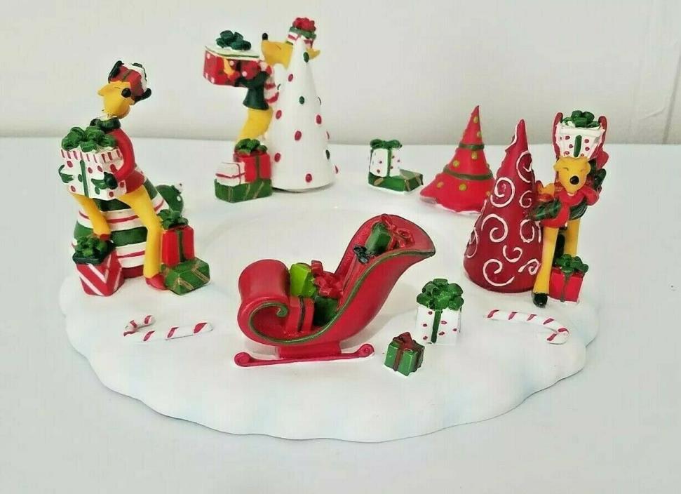 Christmas Yankee Candle Holder Reindeer Trees Ceramic 4