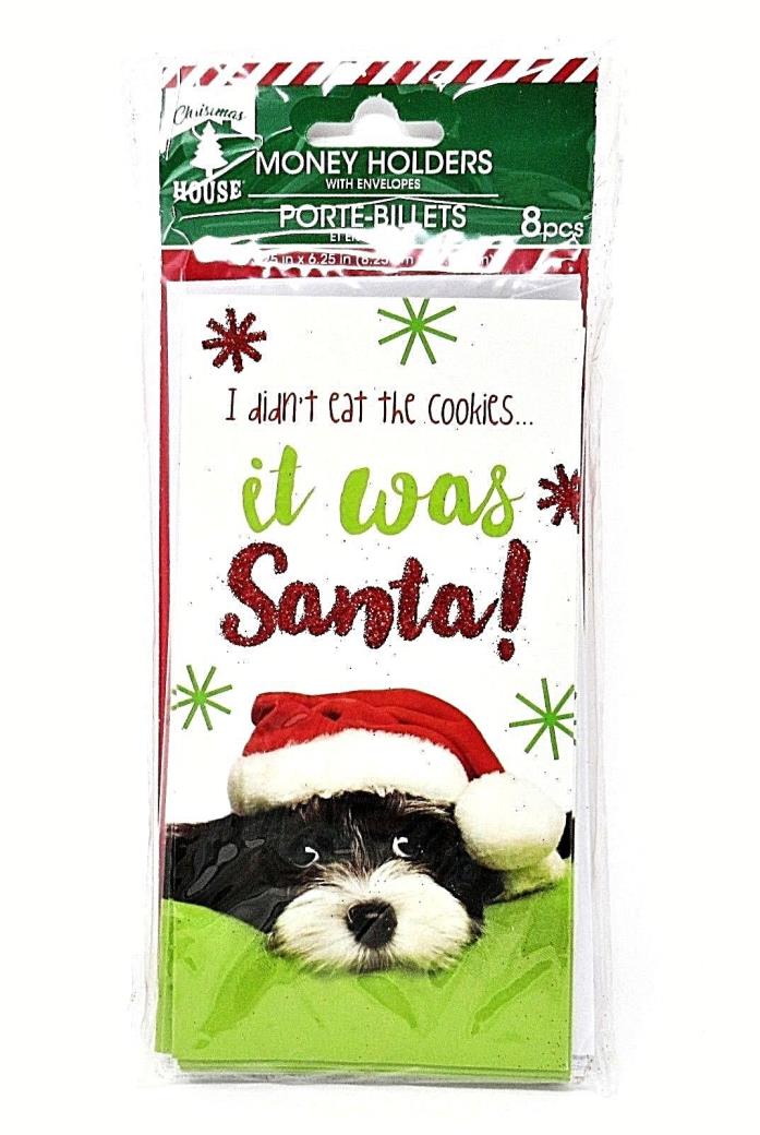Money Gift Card Holders, 8-Pack, Dog, I didn't eat the cookies it was Santa