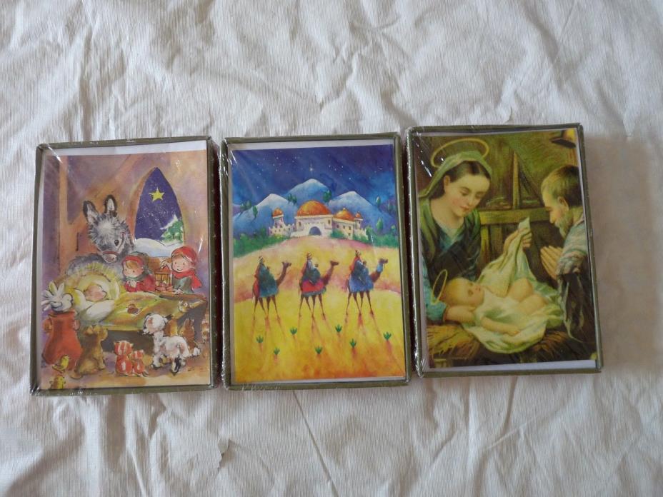 54 Religious Baby Jesus Mary Joseph Nativity Wise Men Holiday Christmas Cards