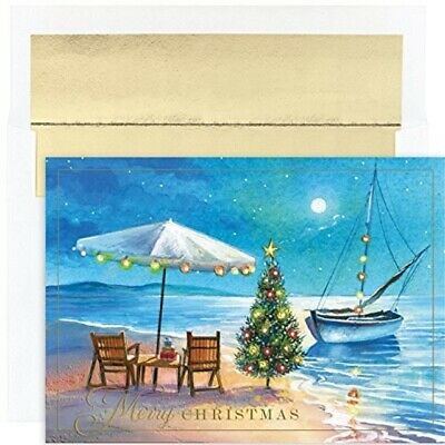 Masterpiece Warmest Wishes 18-Count Christmas Cards, Shoreline Greetings
