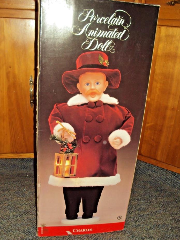 Santa's Best Porcelain Doll Animated Christmas CHARLES Boy Motionette 28