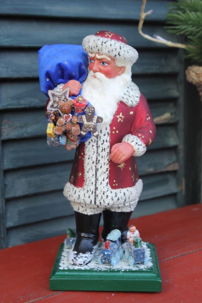Ino Schaller Santa Claus Paper Mache Signed 1st EDITION 1/600 Germany 7