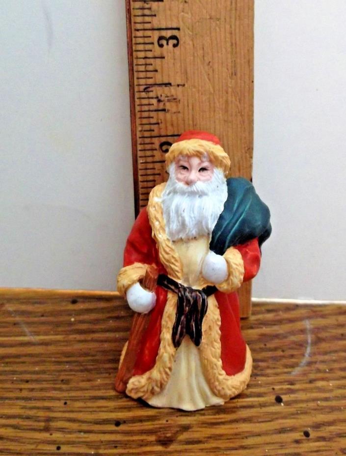 Old World Mini Santa Claus Resin Figurine Statue Christmas Holiday Decoration