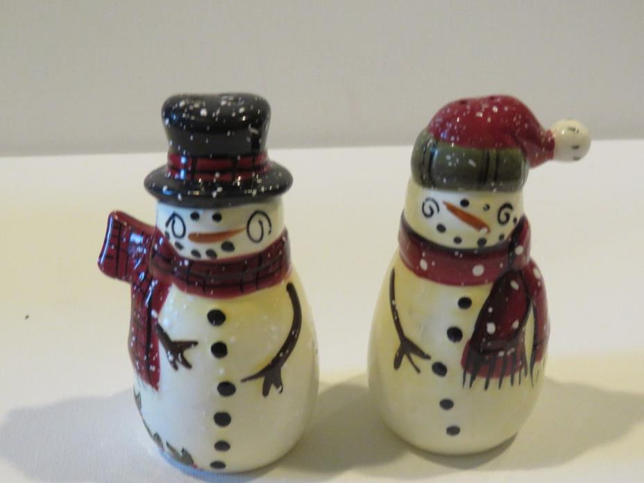Snowman Christmas Tabletop Country Flaky Friends Salt and Pepper Shakers