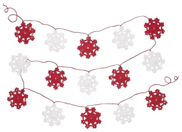 Now Designs Crocheted Snowflake Garland