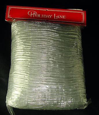 Silver Pleated Lame Fabric Tree Mantel Garland 18