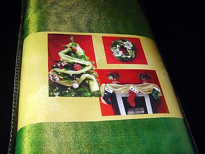 Golden Green Fabric Tree Mantel Garland 42