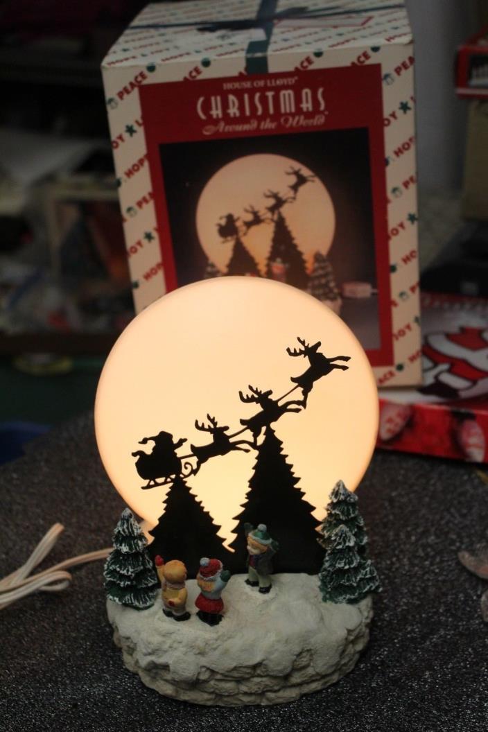 Christmas around the world santa's sleigh shadow caster night light