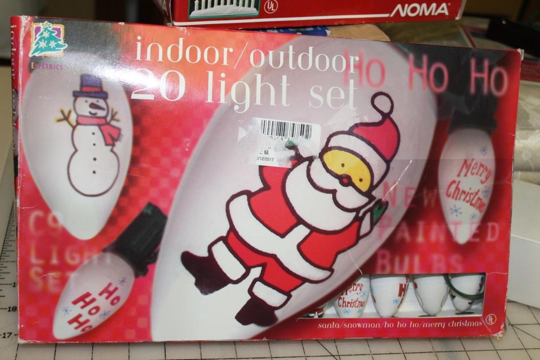 String Lights Santa, Snowman, Merry Christmas, Ho HO Ho