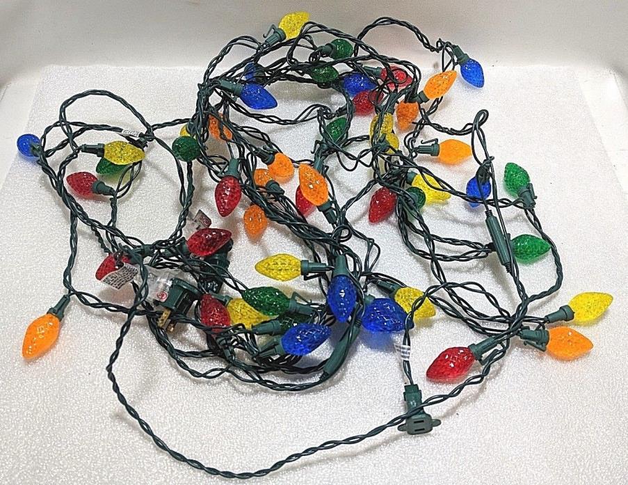 Faceted Christmas String Colored Lights, 30'
