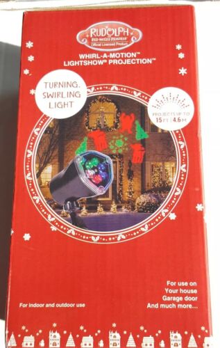 Rudolph Whirl-A-Motion LED Lightshow Christmas Lights Gemmy Projection LED