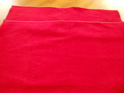 Set of 2 Velvet Corduroy Style Red Placemats 17