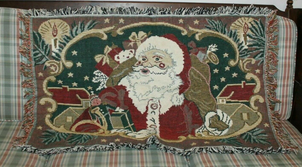 Vintage Jolly Santa Rug Tapestry Park B Smith